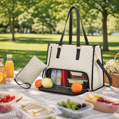 Insulated Lunch Tote at a picnic