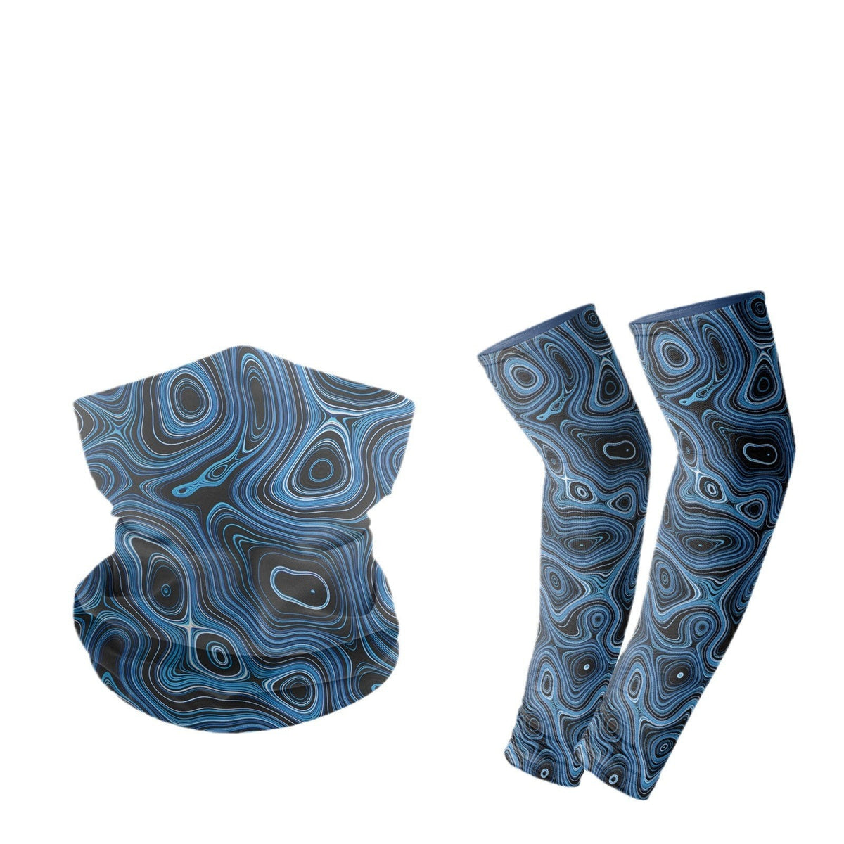 Cooling Neck Gaiter & Arm Sleeves - Sun-Protective Set for Outdoor & Beach