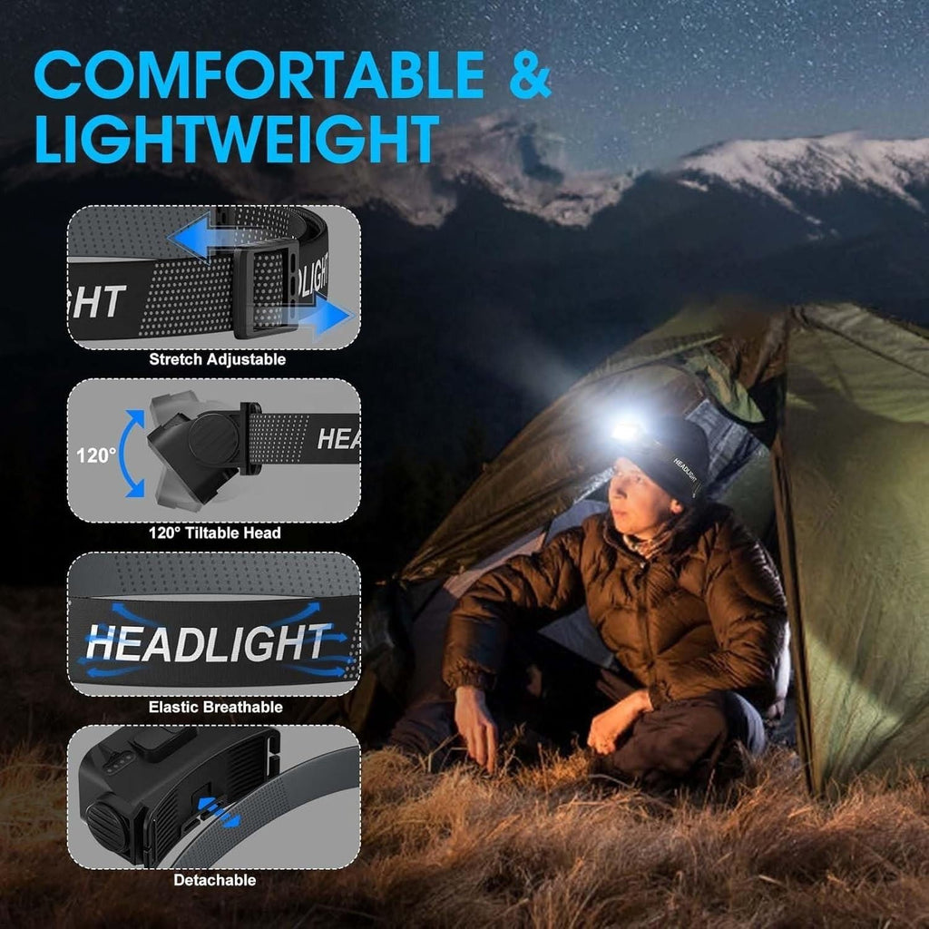 Rechargeable LED Headlamp 2-Pack - TrailPocket